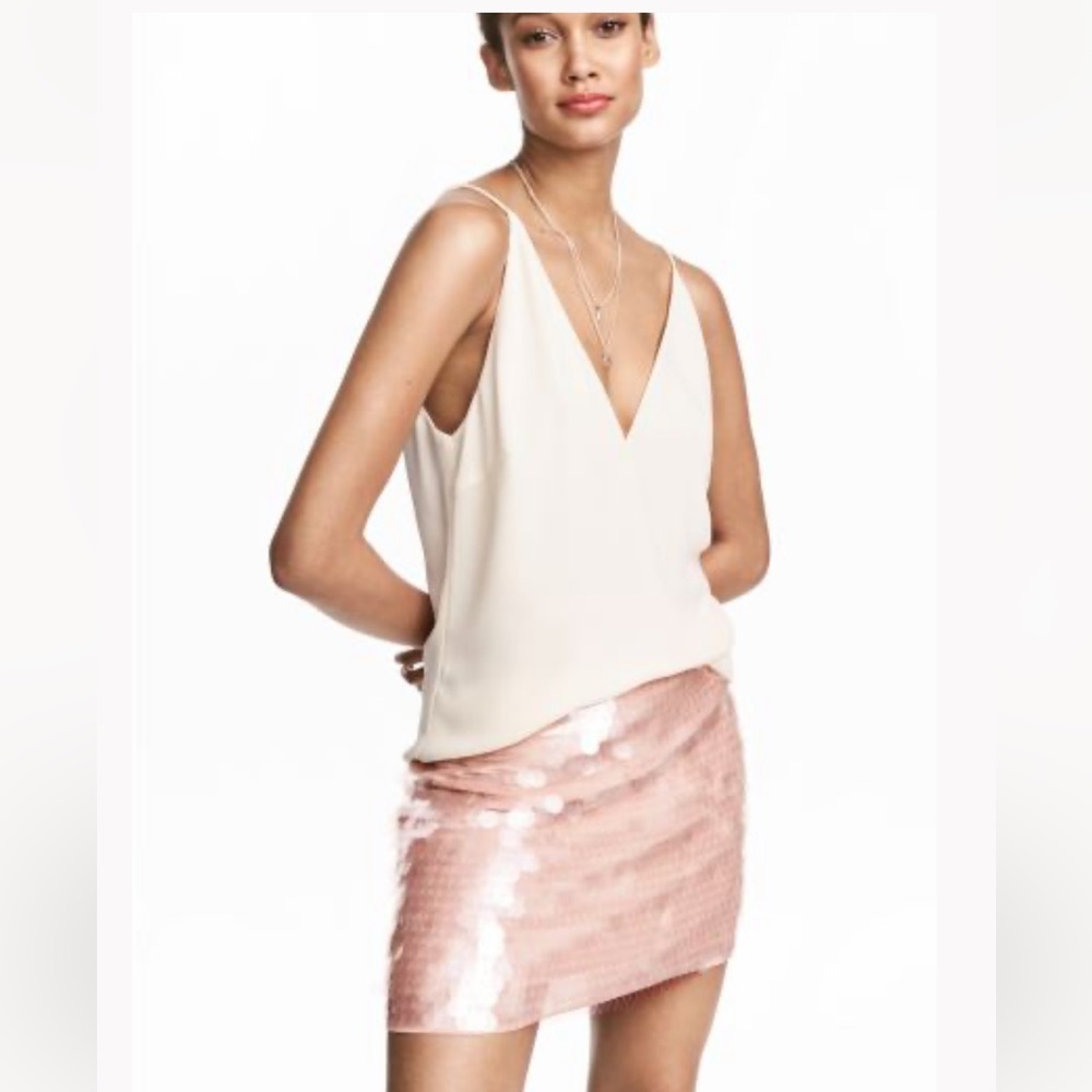 H & M sequence powder pink skirt size 8 NWT